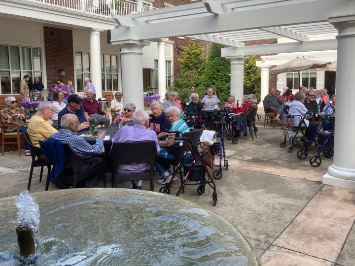 Madison team members and residents enjoy each others company during their huge celebration!