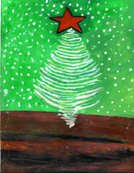 This submission had a whimsical representation of a holiday tree.