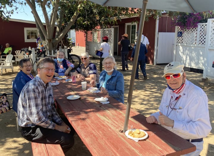 Residents at Monterey (CA) enjoy a nice fall day out at the ranch.