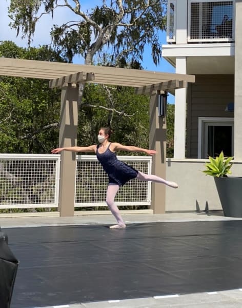 A local dance group puts on a performance for the residents of Monterey (CA).