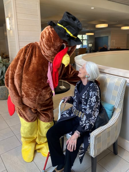 Monterey (CA) residents enjoyed a visit from a large turkey for the special day!