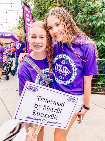 Knoxville (TN) families came out to support The Walk To End Alzheimer's.