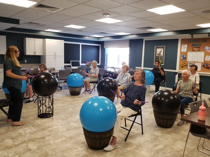 Arbour Square residents take part in the new Drummercise exercise class!