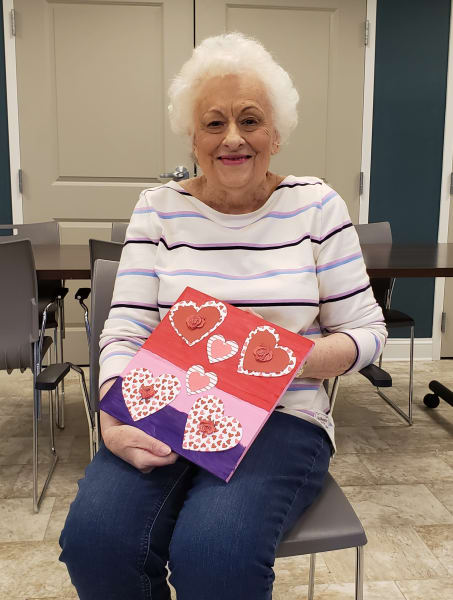 Arbour Square (PA) residents made some gorgeous heart-shaped crafts!