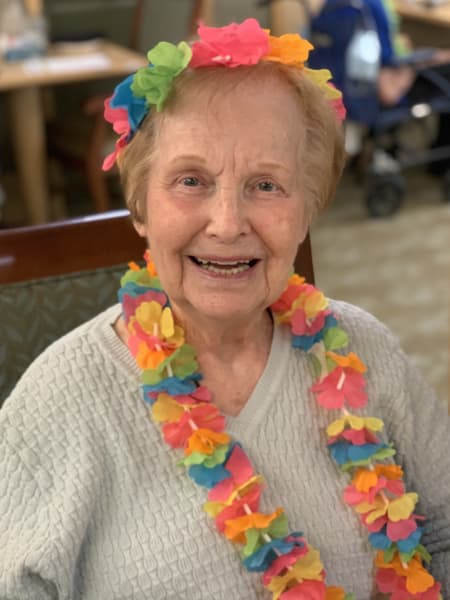 One Willow Glen (CA) resident got on her festive accessories and joined the Luau!