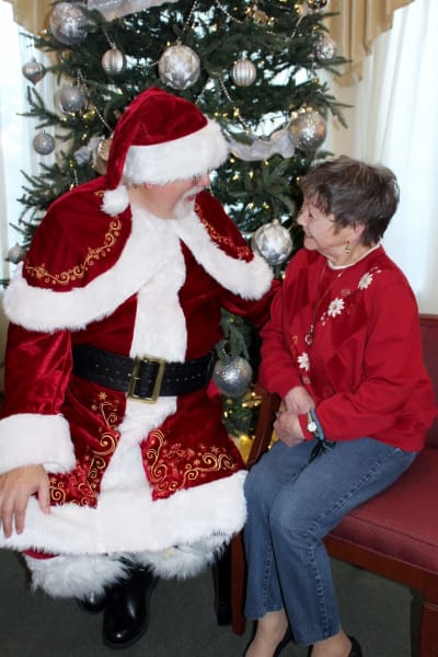 A Santa Maria (CA) resident enjoys her time with Santa