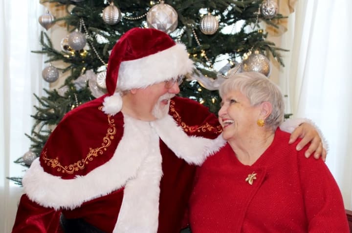 A Santa Maria (CA) resident enjoys her time with Santa