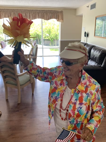 Barkley Place residents held the torch high and proud during each leg of the passing of the torch ceremony.