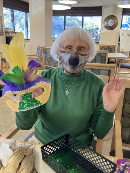 Bankers Hill (CA) residents made amazing Mardi Gras masks!