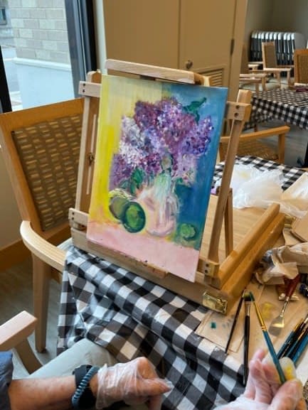 Through Auburn's new painting class residents put incredible artwork onto the canvas.