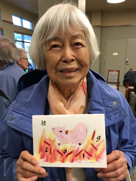 Resident artist from Renton Centre