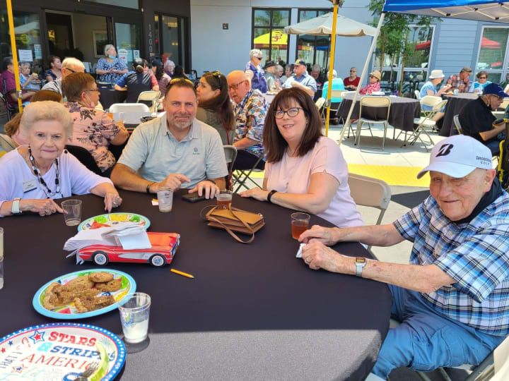 West Covina (CA) residents enjoy a big delicious barbeque.