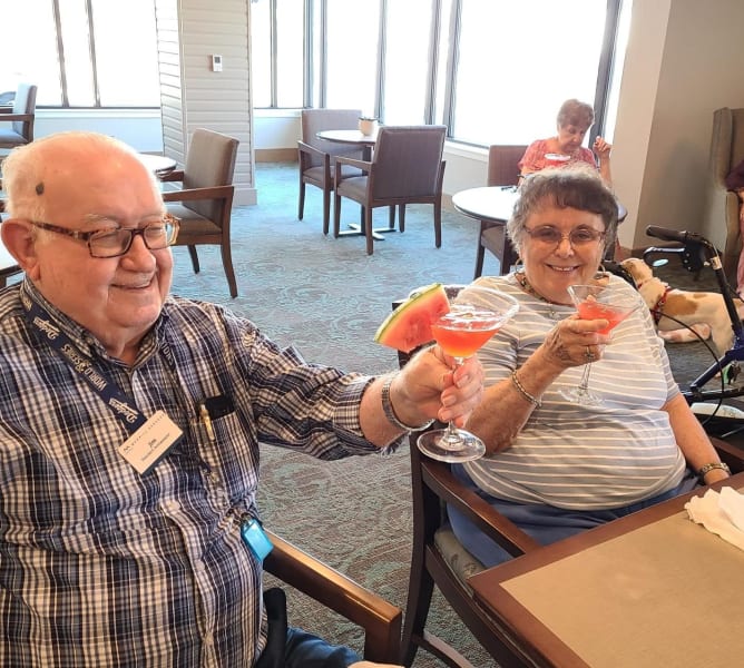 A few residents sat back and enjoyed the watermelon martinis made by our amazing kitchen staff.