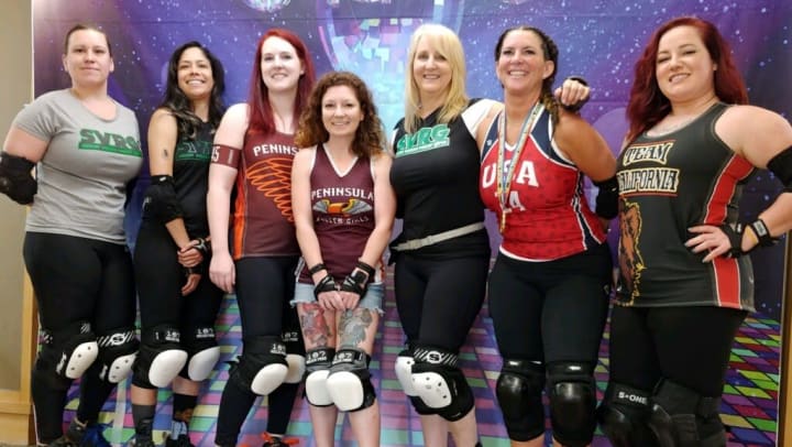 CA Roller Derby Team Meets Willow Glen Residents